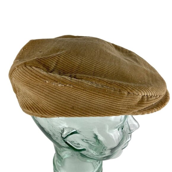 Vintage United Hatters Corduroy Cabbie Hat Newsboy - Picture 3 of 7